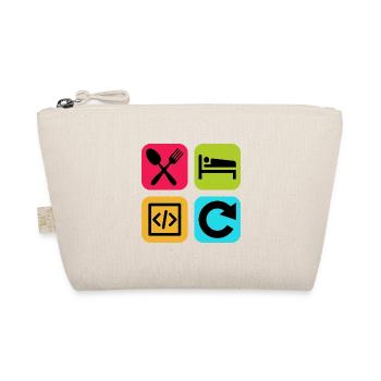 Eat Sleep Code Repeat Funny Quote Dev - Organic Pouch - nature - Front