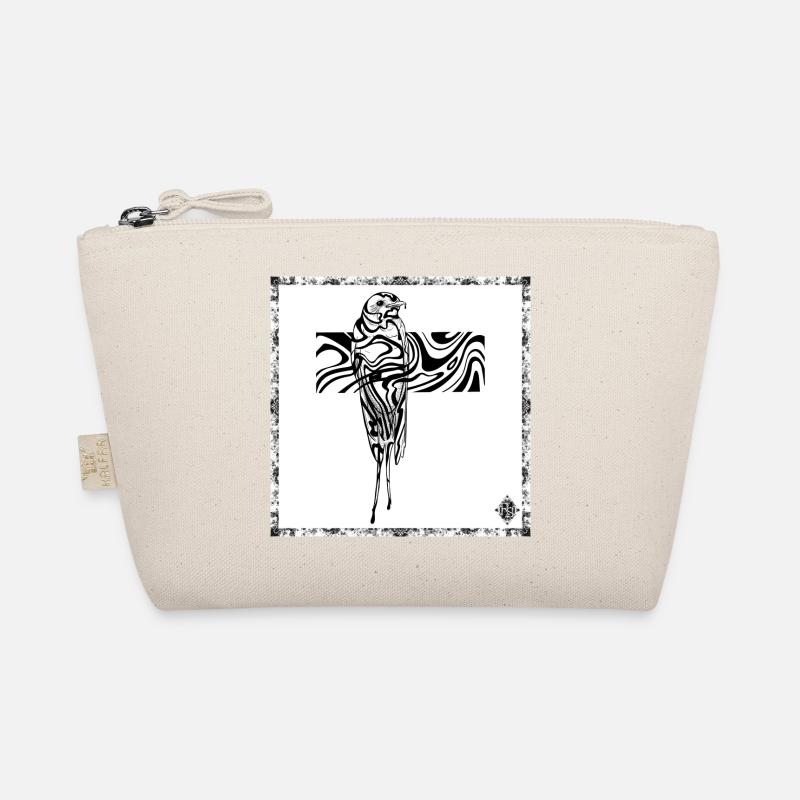 Abstract Parrot in Flowing Cross Organic Pouch