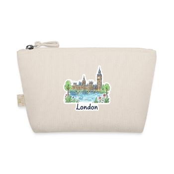 London Skyline Big Ben Parliament Bridge Kunst - Bio-Täschchen - Natur - Vorne