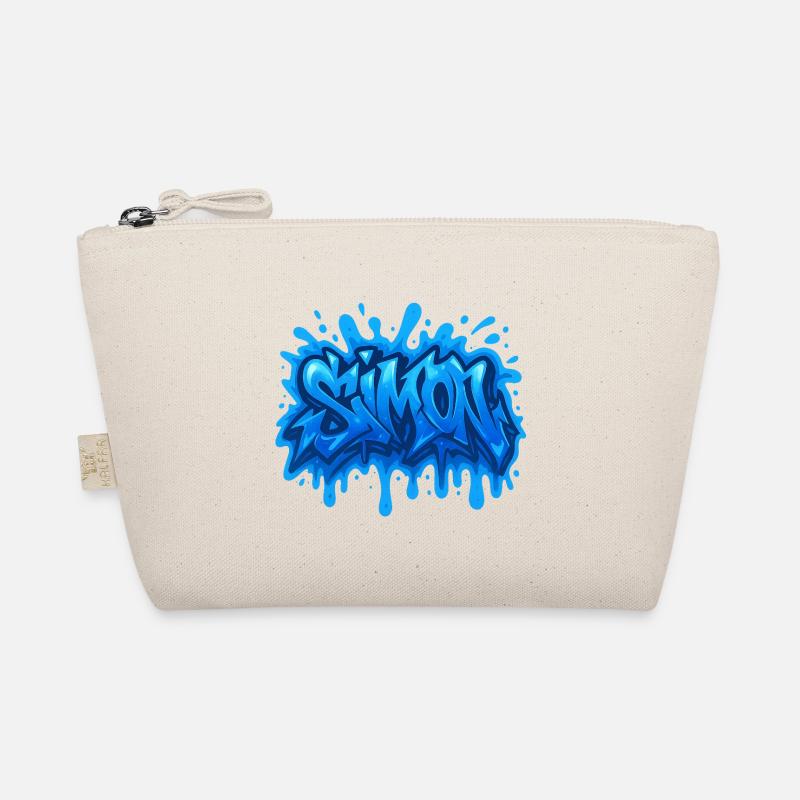 Graffiti Simon Name Gift Ideal Printable On - Organic Pouch - nature