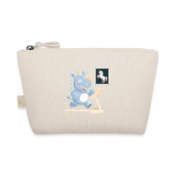 Treadmill Rhino - Funny Unicorn T-Shirt - Organic Pouch - nature - Front