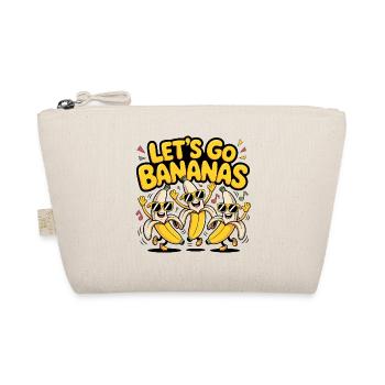 Let's go Bananas – lustiges T-Shirt - Bio-Täschchen - Natur - Vorne