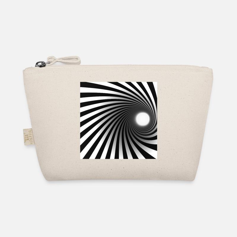 Schwarzer weißer Spiralwirbel Bio-Täschchen