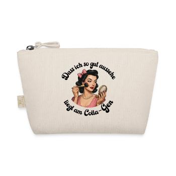 Colla-Gen – Beauty with a sense of humour | Retro Illustration - Organic Pouch - nature - Front