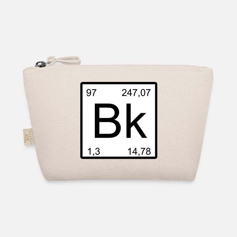 Berkelium Bk Symbol Art in Periodic Table Style Organic Pouch