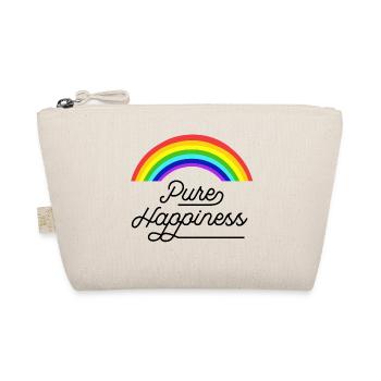 Regenbogen, reine, farbenfrohe Glückseligkeit - Bio-Täschchen - Natur - Vorne
