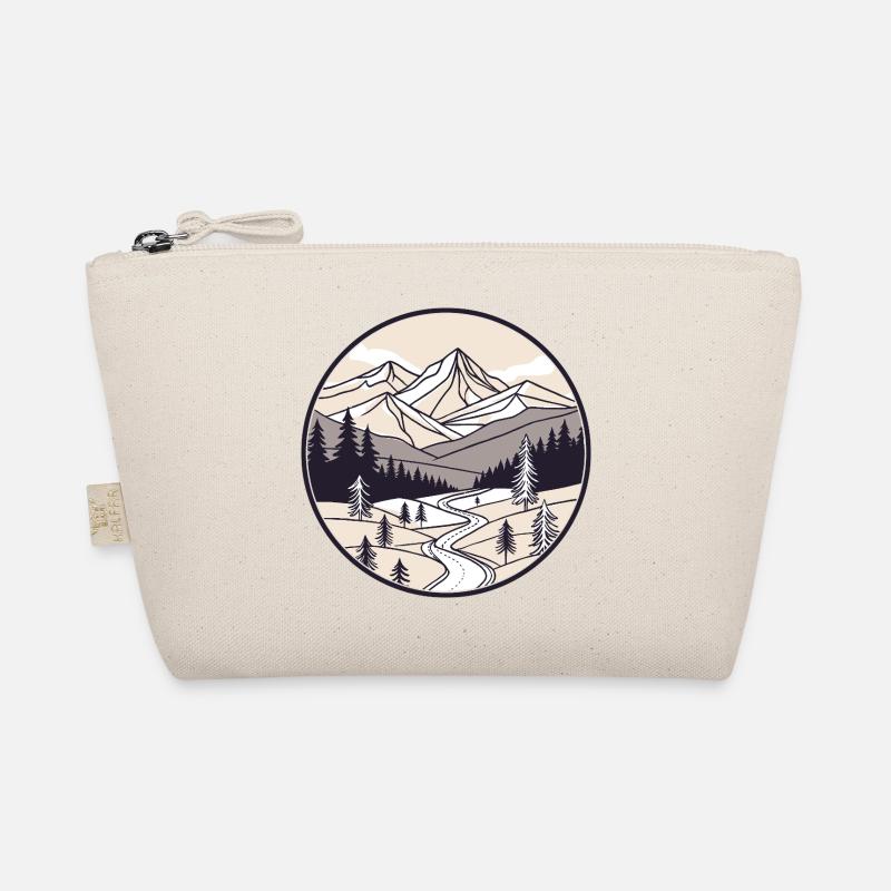Mountains and Pines Circle Organic Pouch