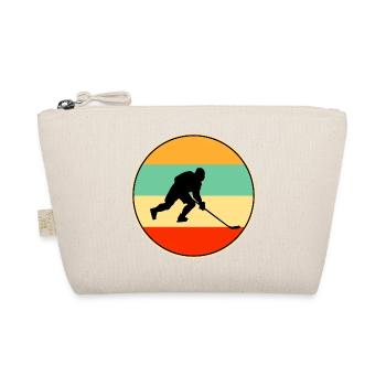 Icey Hockey Retro Sunset Vintage Spieler Sportgeschenk - Bio-Täschchen - Natur - Vorne
