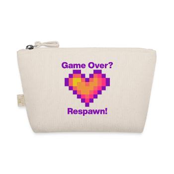 Game Over? Respawn mit Herz, Gamer Love Language - Bio-Täschchen - Natur - Vorne