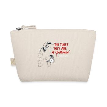 Raven with pocket watch Change times - Organic Pouch - nature - Front