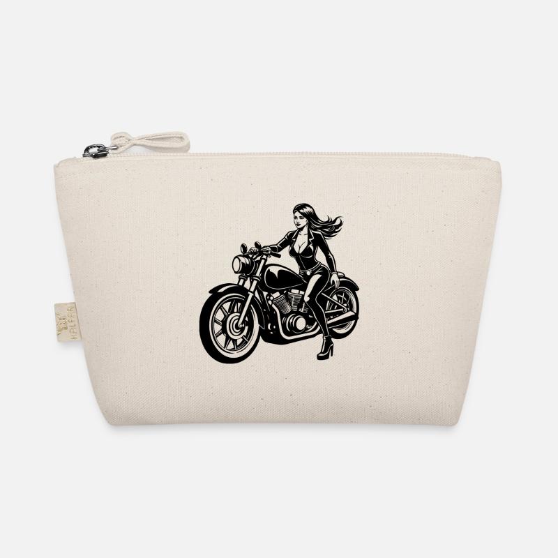 Sexy Motorradmädchen Bio-Täschchen