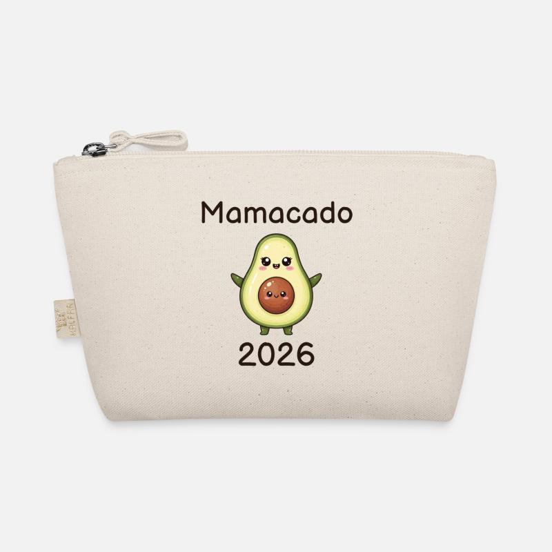 Mamacado 2026 – werdende Mama Avocado - Bio-Täschchen - Natur