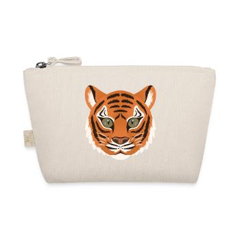 Tiger Head Graphic for Apparel - Organic Pouch - nature - Front
