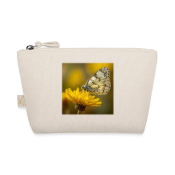 Papillon blanc sur fleur jaune - Trousse biologique - nature - Devant