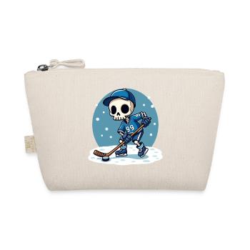 Skelett Eishockeyspieler Nummer 99 Wintersport - Organic Pouch - nature - Front