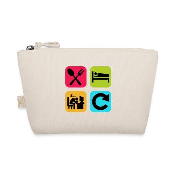 Eat Sleep Work Repeat Funny Quote Job - Organic Pouch - nature - Front