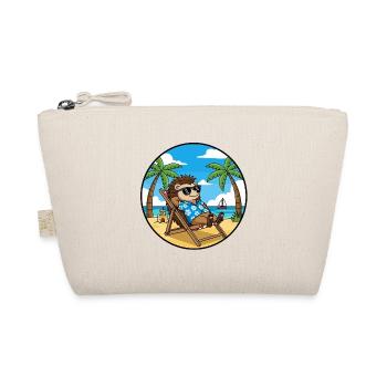 Cool Hedgehog Beach Vacation Summer Vibes - Organic Pouch - nature - Front