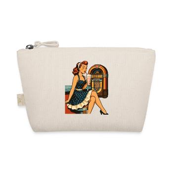 Rockabilly 50er Diner Milchshake Jukebox Retro  - Bio-Täschchen - Natur - Vorne