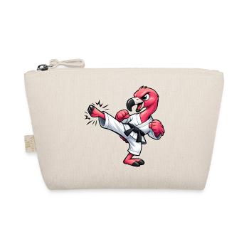 Flamingo Karate Kick Martial Arts Martial Arts - Organic Pouch - nature - Front