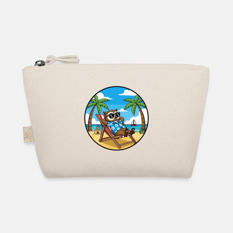 Coole Eulenstrandurlaub-Sommervibes Bio-Täschchen