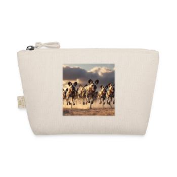 Hyenas Group Wildlife Savannah - Organic Pouch - nature - Front