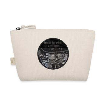 Born to Ride Vintage Engine - Organic Pouch - nature - Front