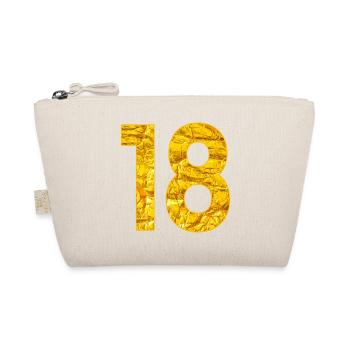 Number Eighteen - Number 18th Birthday - Organic Pouch - nature - Front