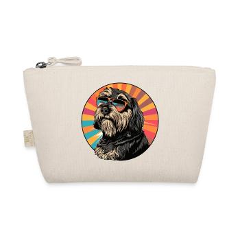 Sunglasses Dog in Retro Rainbow - Organic Pouch - nature - Front