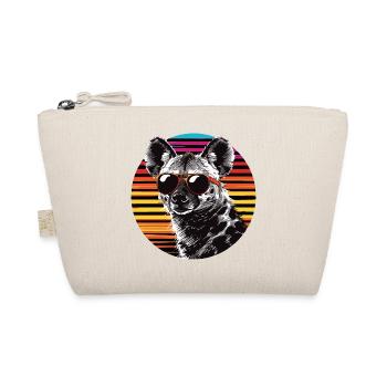 Sunglasses dog in neon retro - Organic Pouch - nature - Front