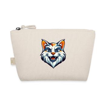 Fierce Feline Cat Mascot Logo - Organic Pouch - nature - Front