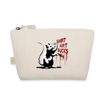 Rat graffiti avec un pinceau « L’art du t-shirt craint » - Trousse biologique - nature - Devant