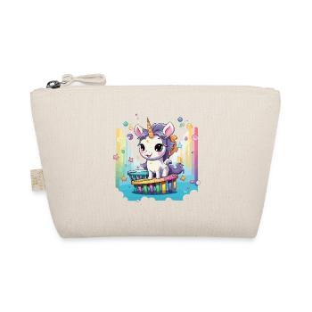 Pastel uni on rainbow slide - Organic Pouch - nature - Front