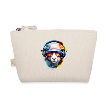 Sheep with headphones in Nebula colors - Organic Pouch - nature - Front