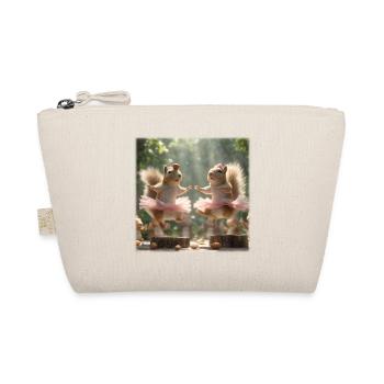 Ballet Squirrel in Tutu with Acorns - Organic Pouch - nature - Front
