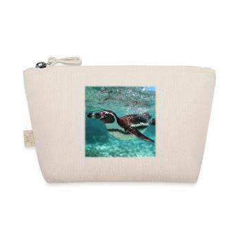 Pinguin Unterwasser Türkis Ozean Natur Design - Bio-Täschchen - Natur - Vorne