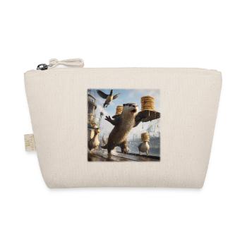 Funny Otter Pancake Chaos Harbor Design - Organic Pouch - nature - Front