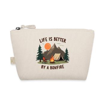 Life is better by a Bonfire Camping Adventure - Organic Pouch - nature - Front
