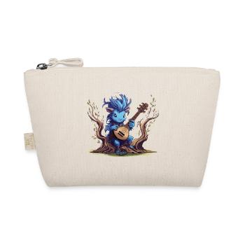 Lutin bleu avec luth dans la forêt - Trousse biologique - nature - Devant