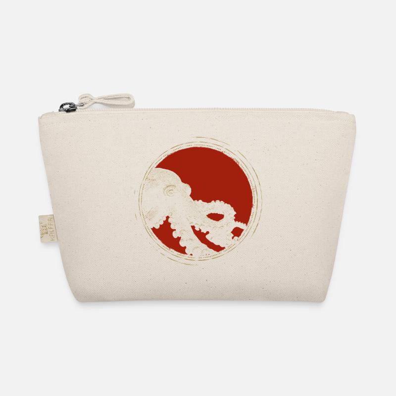Red Circle Ink Octopus Vintage Organic Pouch