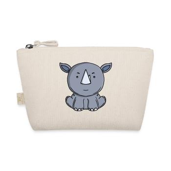 Dessin animé Bébé Rhinocéros Kawaii Safari Animal - Trousse biologique - nature - Devant