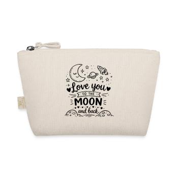 Love You To The Moon And Back Doodle - Organic Pouch - nature - Front