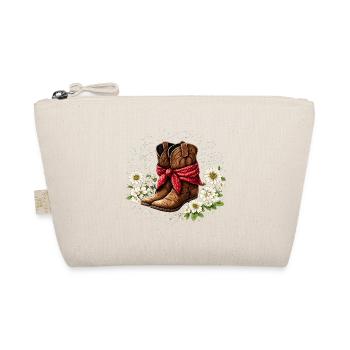 Bottes de cowboy avec fleurs de bandana rouges Notes - Trousse biologique - nature - Devant