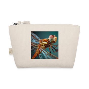Dragonflies Macro Portrait Wildlife Graphic - Organic Pouch - nature - Front