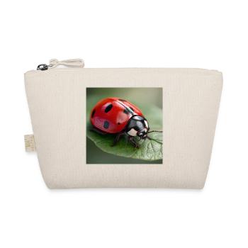 Lucky Charm Ladybug Macro Nature Design - Organic Pouch - nature - Front