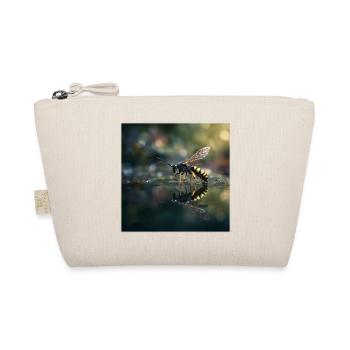 Wasp with Reflection Elegant Macro Photography - Organic Pouch - nature - Front