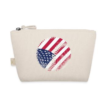 USA Flag Baseball American Patriot Sports - Bio-Täschchen - Natur - Vorne