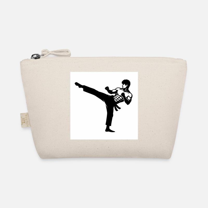 Kicking Silhouette Karate Organic Pouch