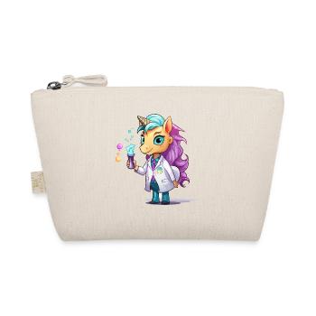 Unicorn scientist in the laboratory - Organic Pouch - nature - Front