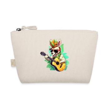 Llama with guitar in the tropics - Organic Pouch - nature - Front