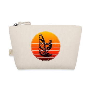 Minimalistisches Windsurfing Motiv - Bio-Täschchen - Natur - Vorne